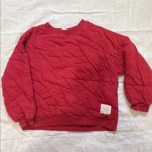 Zara Red Quilted‎ Sweatshirt 3-4 years